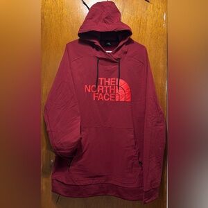 The North Face Tekno Logo Pullover Hoodie Fleece Burgundy Red Men's Size XL